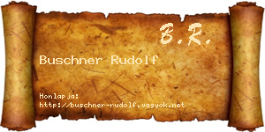 Buschner Rudolf névjegykártya